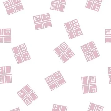 Parcel box glyph seamless pattern Illustrazione stock