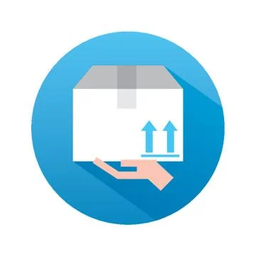 Parcel Box In Hand 스톡 일러스트