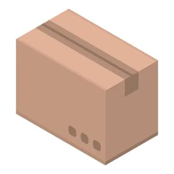 Parcel box icon, isometric style 库存插图