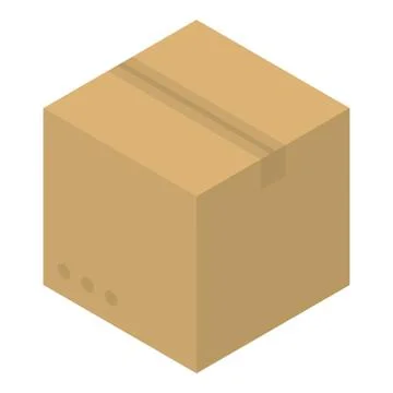 Parcel box icon, isometric style Stock Illustration