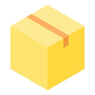 Parcel box icon, isometric style Illustrazione stock