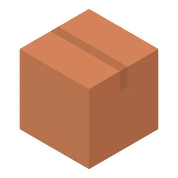 Parcel box icon, isometric style イラスト素材