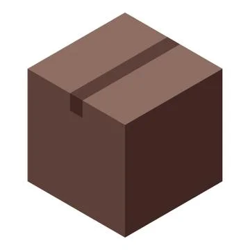 Parcel box icon, isometric style Illustrazione stock