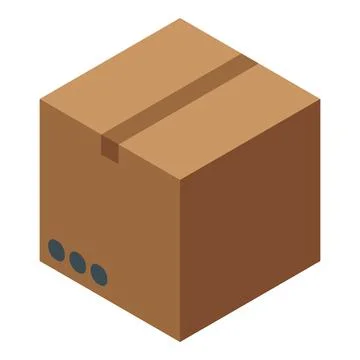Parcel box icon, isometric style Stock Illustration