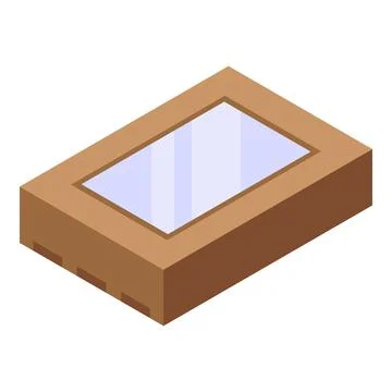 Parcel box icon, isometric style Stockillustratie