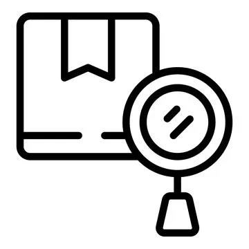 Parcel box icon outline vector. Delivery cardboard Stock Illustration