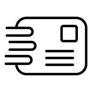 Parcel box icon outline vector. Delivery package Illustrazione stock