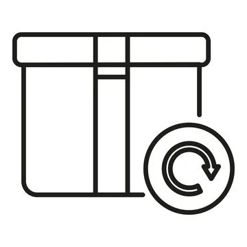 Parcel box icon outline vector. Store gift Illustration