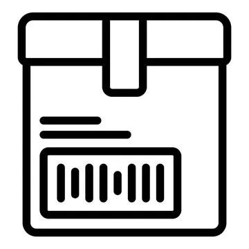 Parcel box icon outline vector. Container equipment イラスト素材