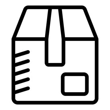 Parcel box icon outline vector. Order delivery package Illustrazione stock