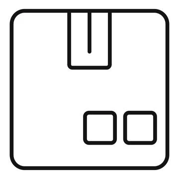 Parcel box icon representing goods transportation and delivery Illustrazione stock