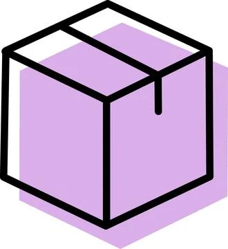 Parcel box icon for shipping delivery Illustrazione stock