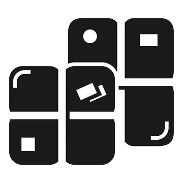 Parcel box icon, simple style Illustrazione stock