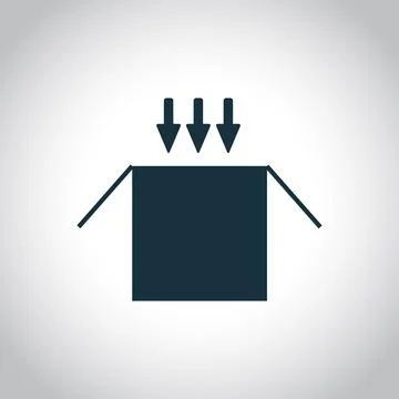 Parcel box icon simple vector. Cardboard delivery 库存插图