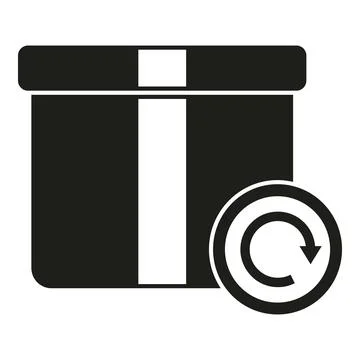 Parcel box icon simple vector. Store gift イラスト素材