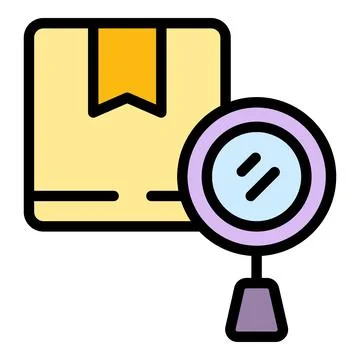 Parcel box icon vector flat Illustrazione stock