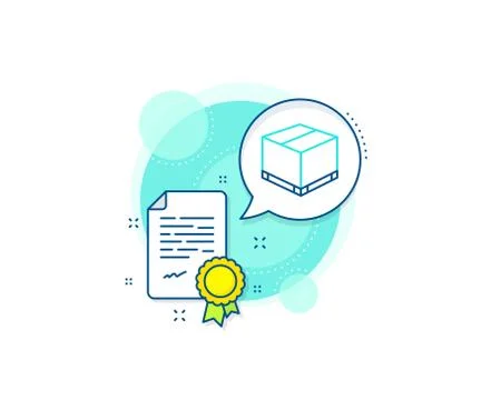 Parcel box line icon. Logistics delivery sign. Vector Stock Illustration