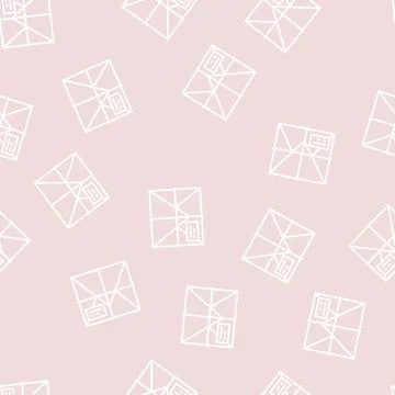Parcel box line seamless pattern Stockillustratie