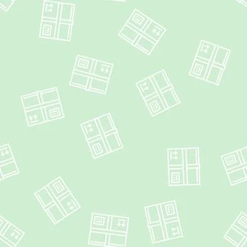 Parcel box line seamless pattern Illustrazione stock