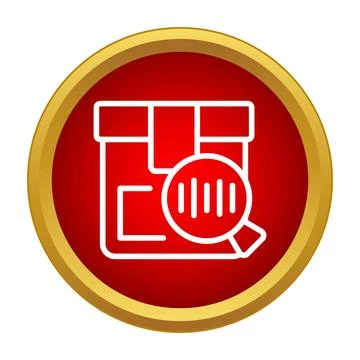Parcel box with scanning barcode icon concept Stock-Illustration