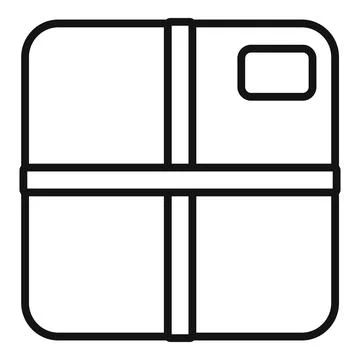 Parcel box with secure straps for safe delivery Stock Illustration