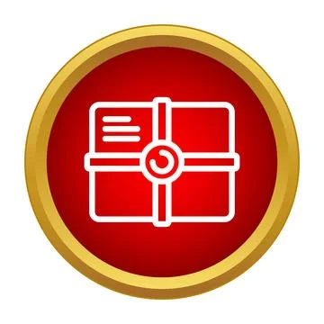 Parcel box with tracking icon inside red circle 스톡 일러스트