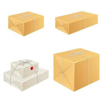 Parcel box vector design illustration isolated on white background Stock Illustration