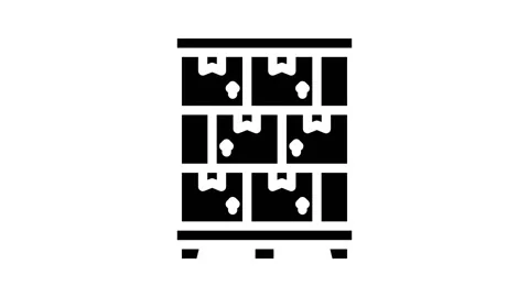 Parcel boxes glyph icon animation Stock Footage 227266330