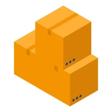 Parcel boxes icon, isometric style Stock Illustration
