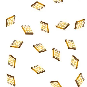 Parcel boxes isometric icon seamless pattern Illustrazione stock