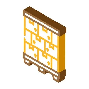 Parcel boxes isometric icon vector illustration 스톡 일러스트