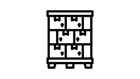 Parcel boxes line icon animation Stock Footage 227277123