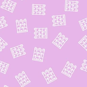 Parcel boxes line vector seamless pattern Illustrazione stock