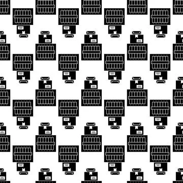 Parcel boxes pattern seamless vector 스톡 일러스트