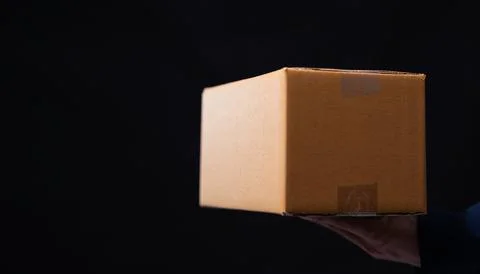 Parcel boxes, product trading concepts, freight forwarders, product packing Stock Photos
