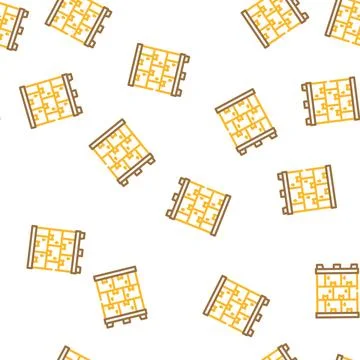 Parcel boxes vector seamless pattern Stock Illustration