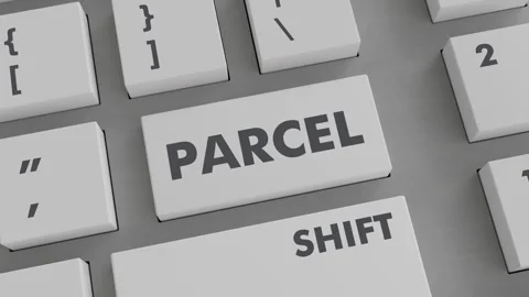 PARCEL BUTTON PRESSING ON KEYBOARD 動画素材 256878046