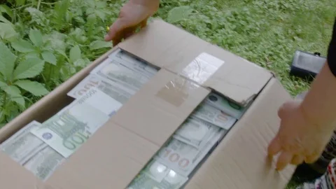 Parcel With Cash Video stock 77180767