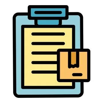 Parcel check icon vector flat 스톡 일러스트