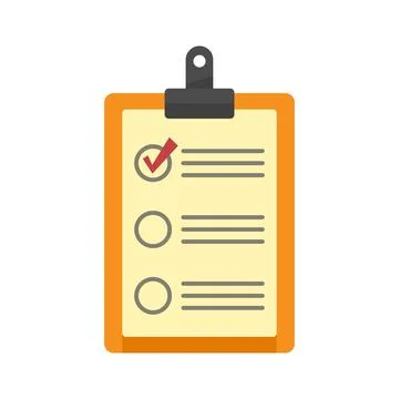 Parcel checklist icon flat isolated Illustrazione stock