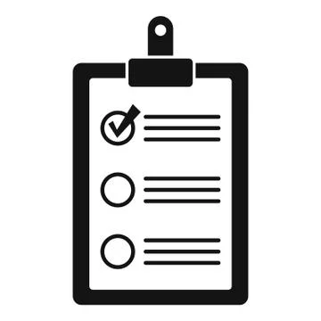 Parcel checklist icon, simple style Illustration