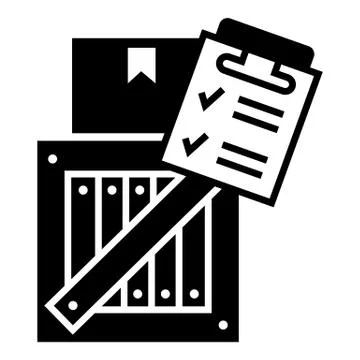 Parcel checklist icon, simple style Illustrazione stock