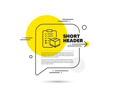 Parcel checklist line icon. Logistics check. Vector Illustrazione stock