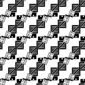 Parcel checklist pattern seamless vector Illustrazione stock