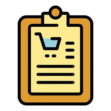 Parcel clipboard icon vector flat Stock Illustration