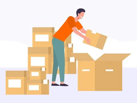 Parcel In Concept Illustration Illustrazione stock