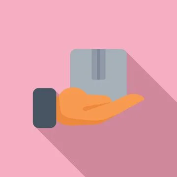 Parcel container icon flat vector. Shipment distribution 库存插图