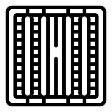 Parcel container icon outline vector. Loading goods delivery Illustrazione stock