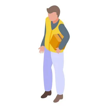 Parcel courier icon isometric vector. Delivery free Illustrazione stock