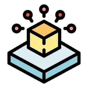 Parcel delivering to multiple destinations using innovative technology Stockillustratie